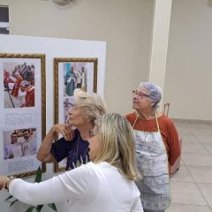 Biombos em MDF, 4 faces, para base da Exposição dos 80 Anos da PSAMZ.
