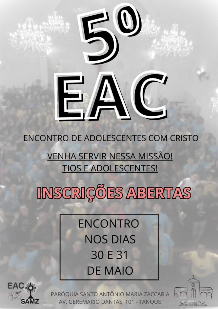 As inscrições para o 5º EAC estão abertas!