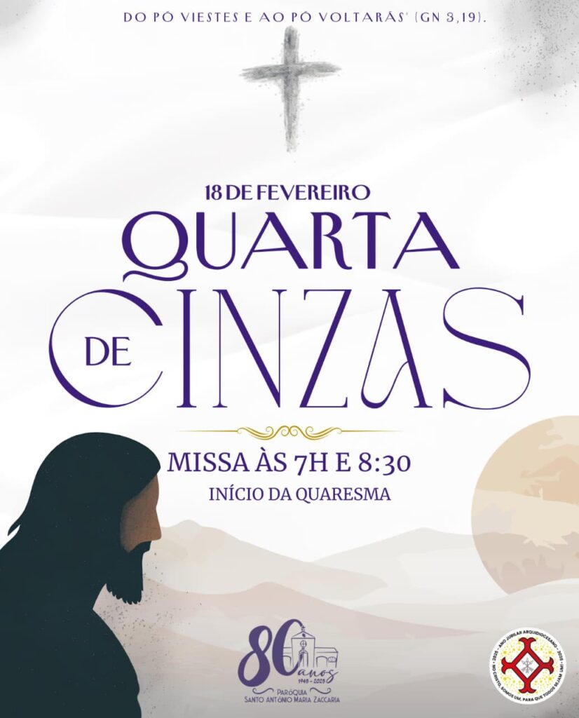 Quarta-feira de Cinzas – Início da Quaresma