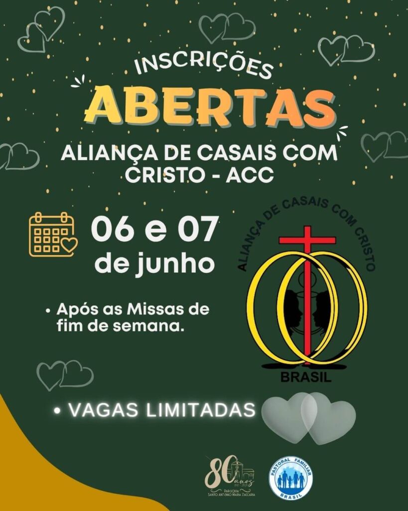 Inscrições Abertas para a Aliança de Casais com Cristo (ACC)