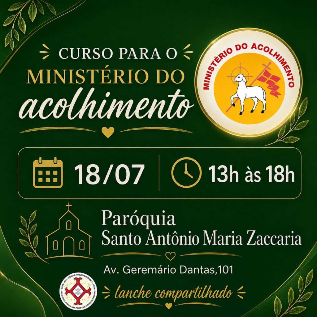 Curso para o Ministério do Acolhimento na Paróquia Santo Antônio Maria Zaccaria