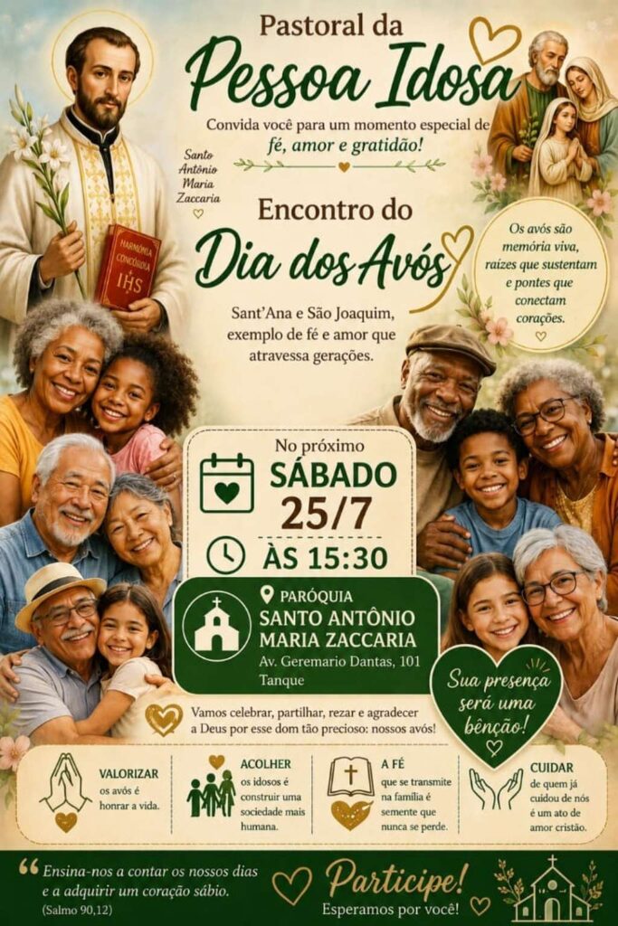 Dia dos Avós: um encontro para celebrar o amor que atravessa gerações