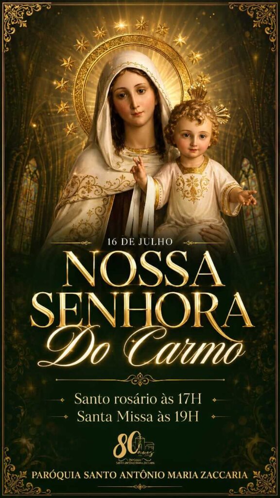 Nossa Senhora do Carmo: Santo Rosário e Santa Missa – 16/07