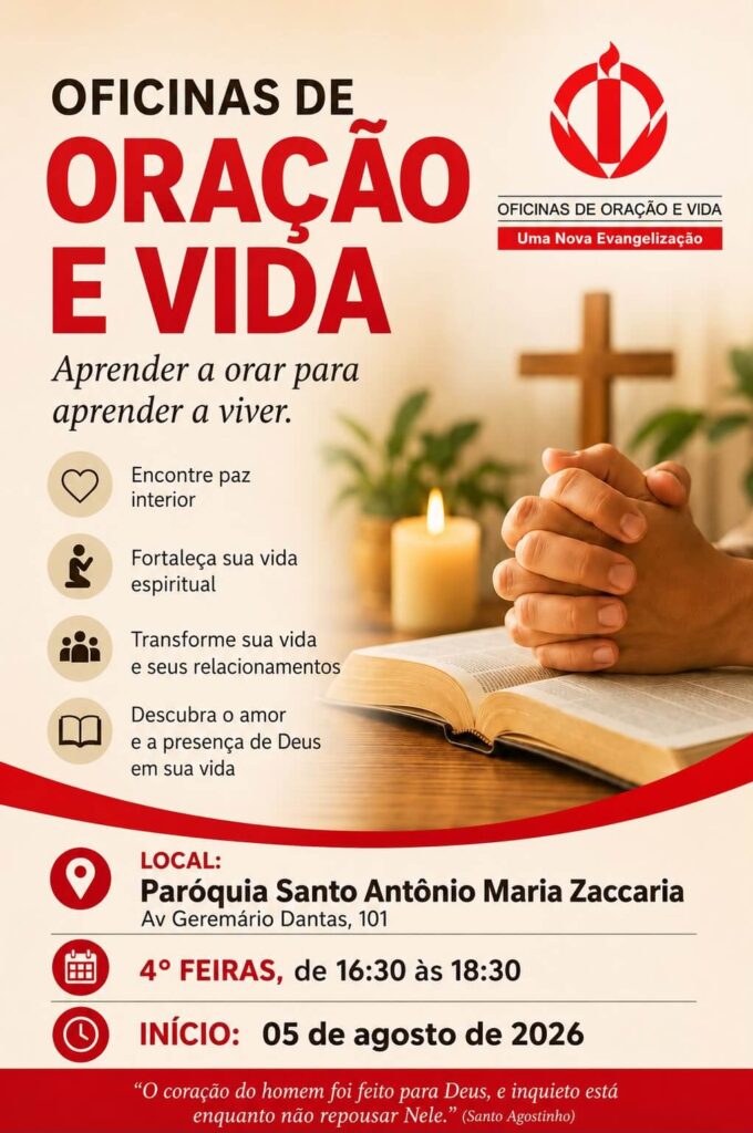 Oficinas de Oração e Vida: um caminho de encontro com Deus